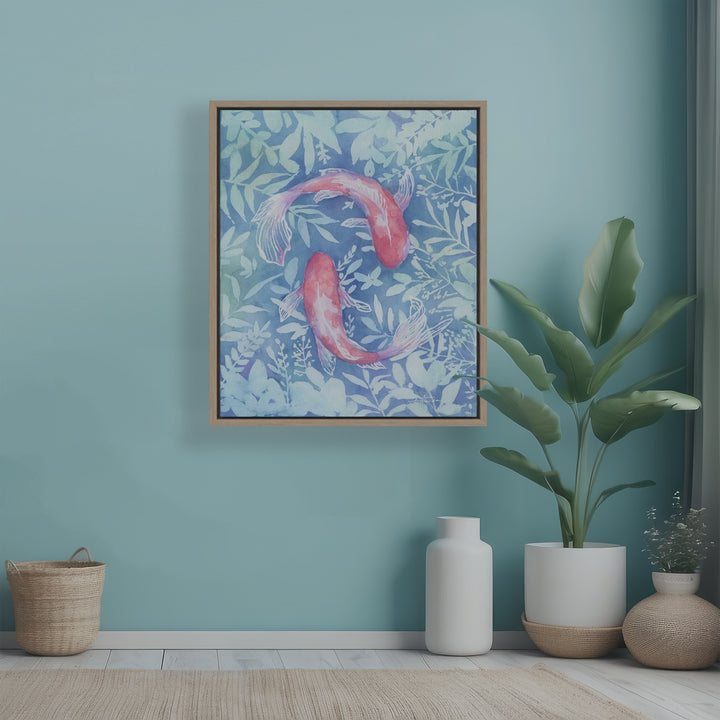 "Botanical Koi" - Original Watercolor Art