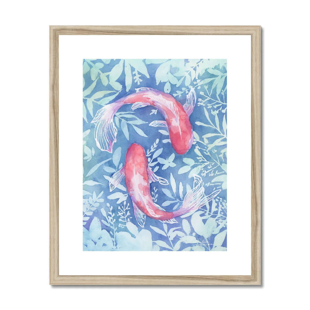 "Botanical Koi" - Original Watercolor Art