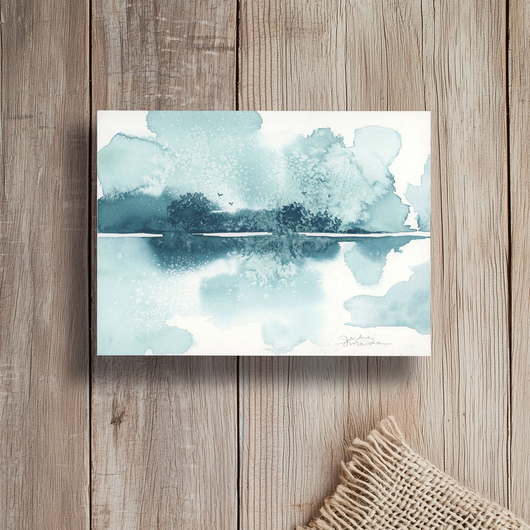 "The Space Between" - Original Watercolor Atmospheric Landscape