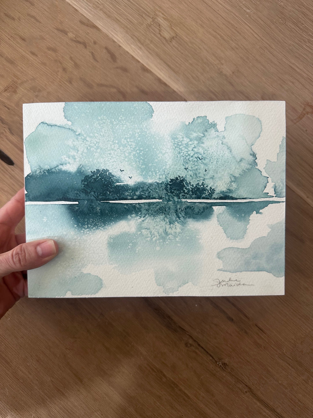 "The Space Between" - Original Watercolor Atmospheric Landscape