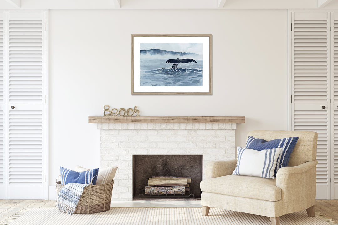 "Whale Watching" Giclée Paper Art Print