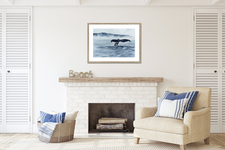 "Whale Watching" Giclée Paper Art Print