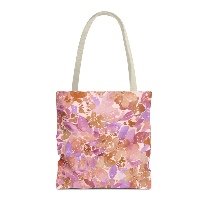 Artisan Tote Bag - "Retro Florals" in Light Pink