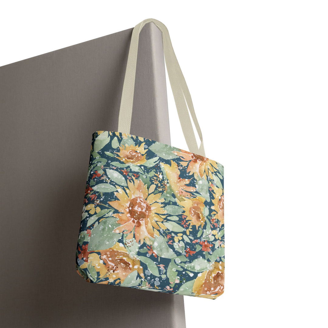 Artisan Tote Bag - "Sunflower Sunshine" in Green