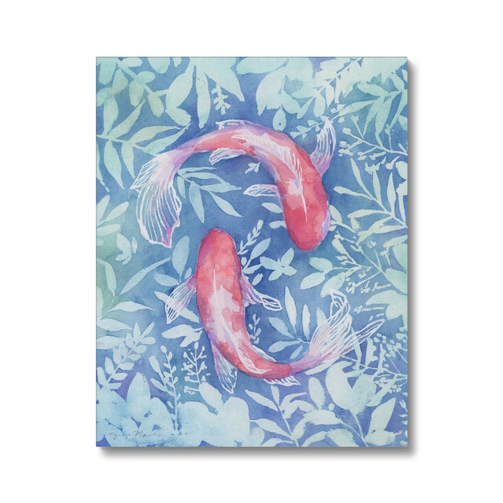 "Botanical Koi" Canvas Art Print