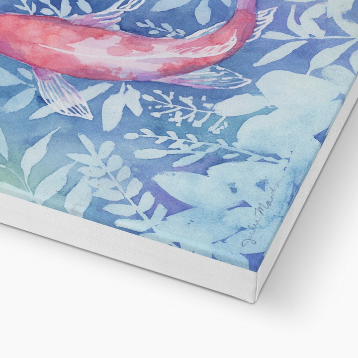 "Botanical Koi" Canvas Art Print