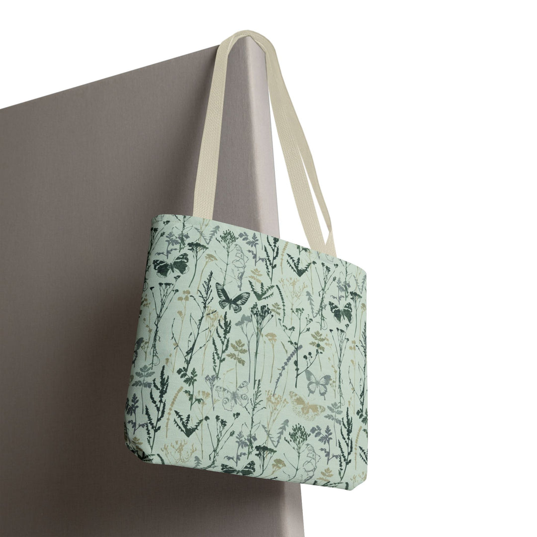 Artisan Tote Bag - "Vintage Meadow" in Sage Green