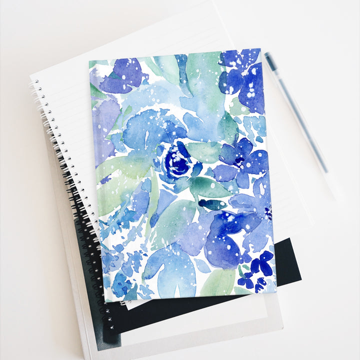 Enchanted Indigo I - Floral Hardback Journal