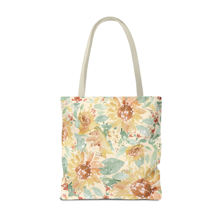 Artisan Tote Bag - "Sunflower Sunshine" in Cream