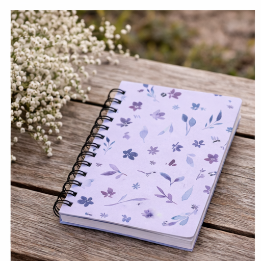Purple Meadows - Spiral Bound Journal