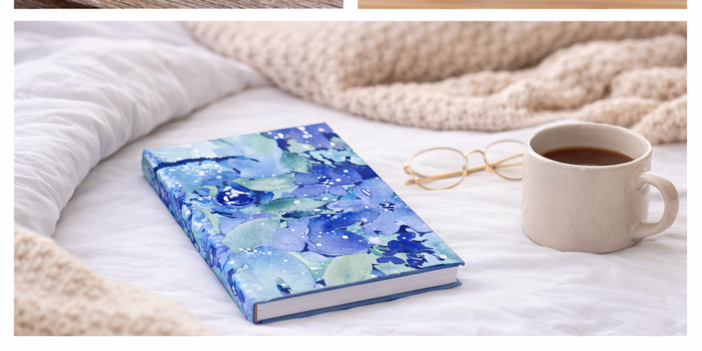 Enchanted Indigo II - Floral Hardback Journal