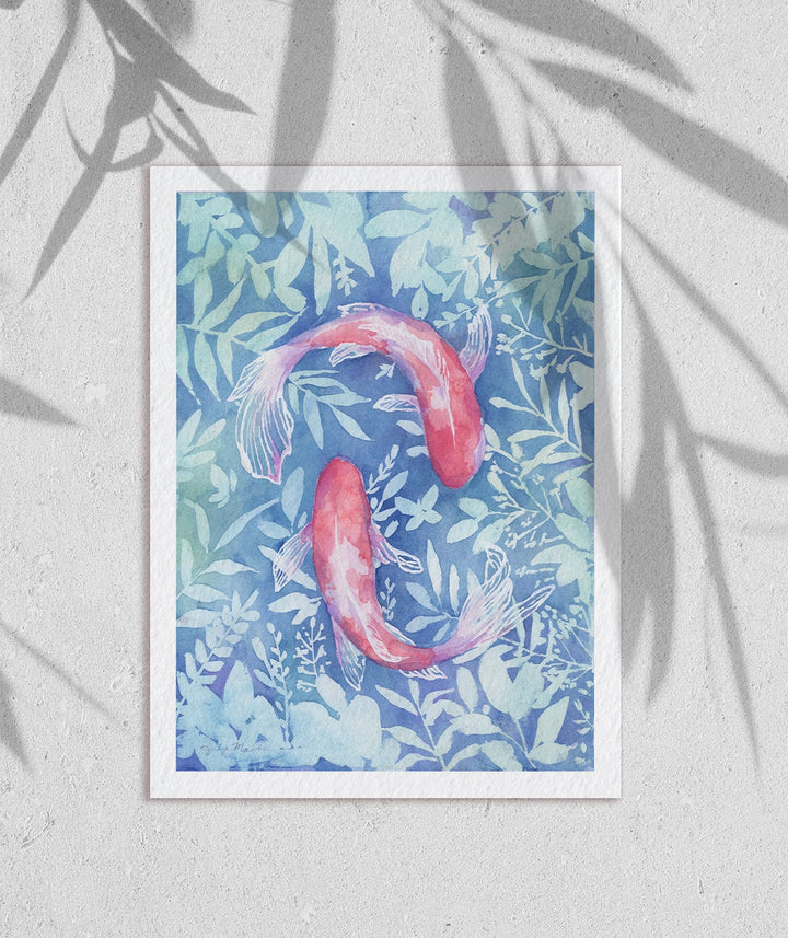 "Botanical Koi" - Limited Edition Paper Art Print
