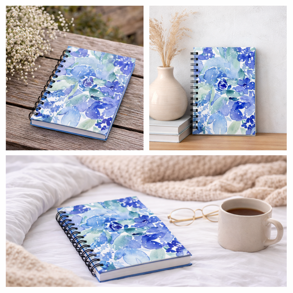 Enchanted Indigo I - Spiral Bound Journal
