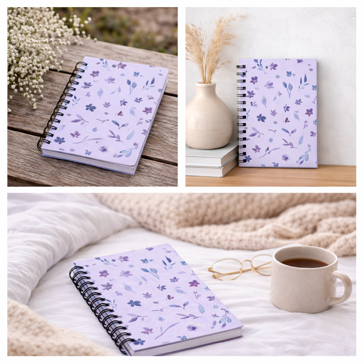 Purple Meadows - Spiral Bound Journal