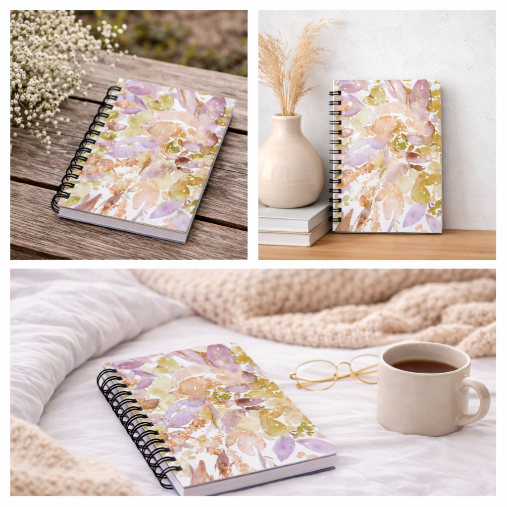 Retro Florals - Spiral Bound Journal