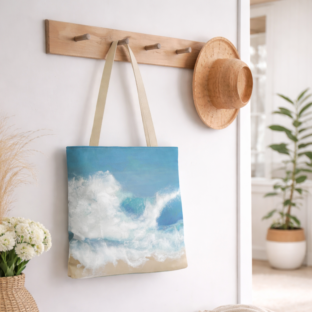 Artisan Tote Bag - "Beach Day" Coastal Art