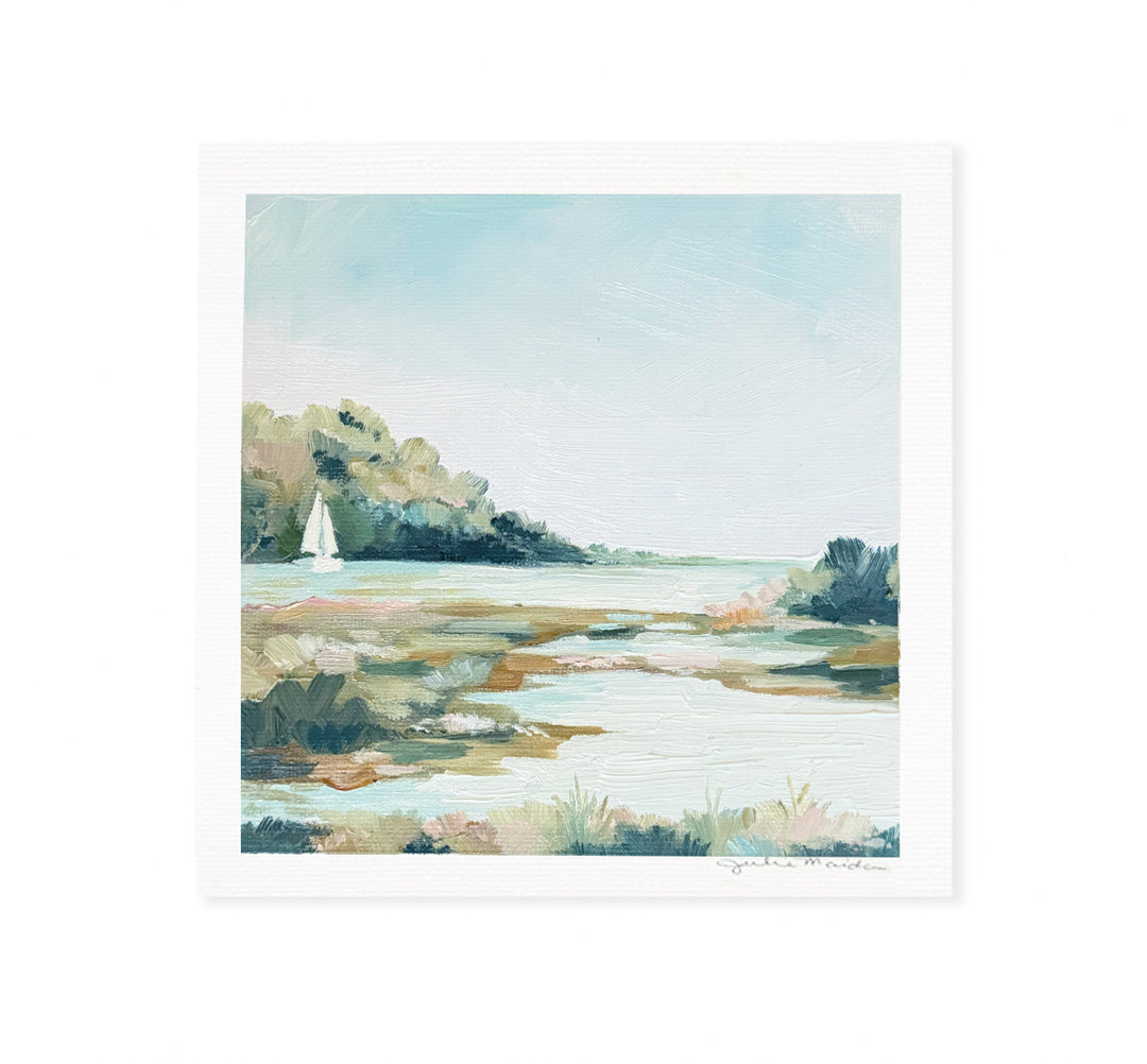 "Coastal Reverie" - 6"x6" Original Oil Painting