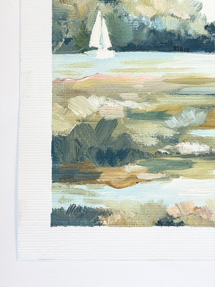"Coastal Reverie" - 6"x6" Original Oil Painting