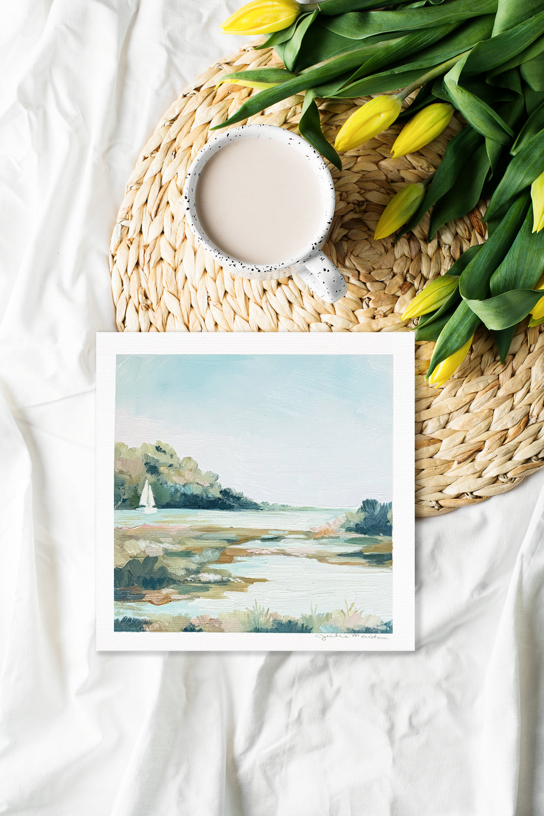 "Coastal Reverie" - 6"x6" Original Oil Painting