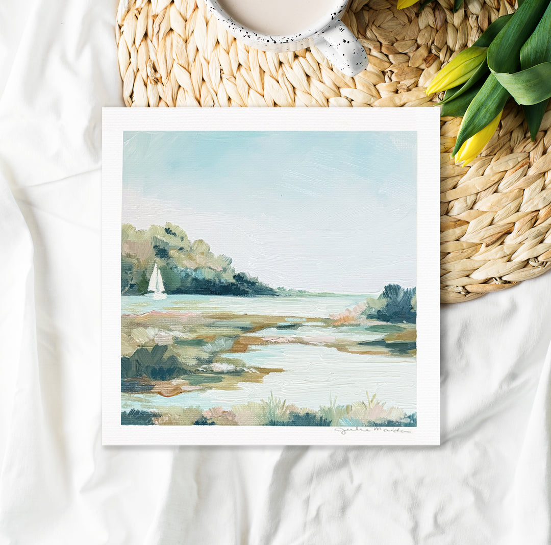 "Coastal Reverie" - 6"x6" Original Oil Painting