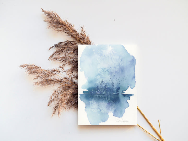 "Fading into Blue" - Original Art