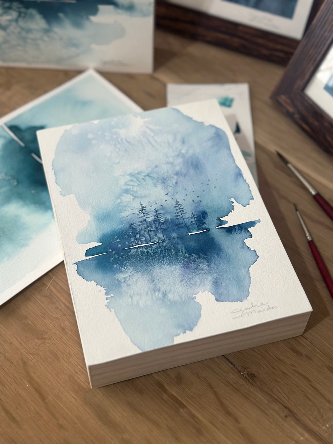 "Fading into Blue" - Original Art