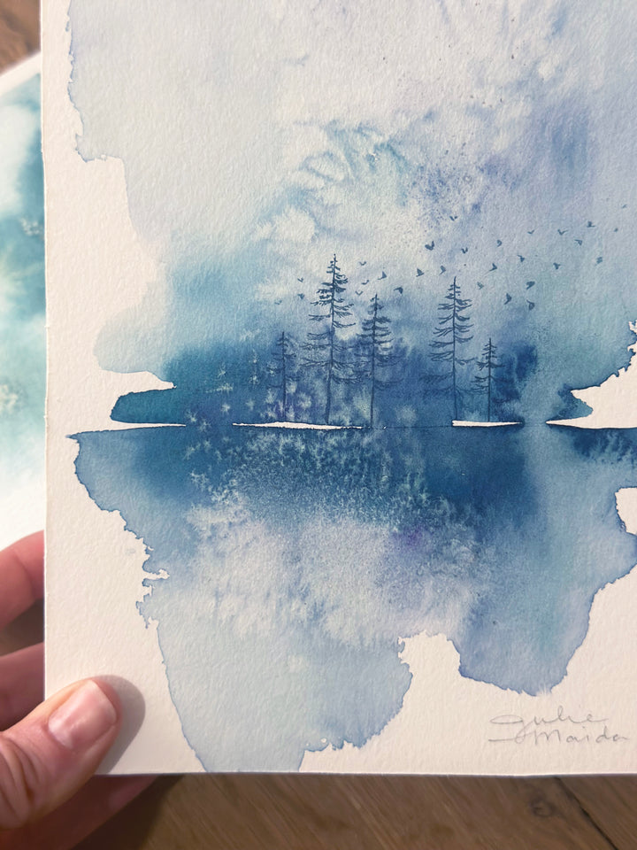 "Fading into Blue" - Original Art