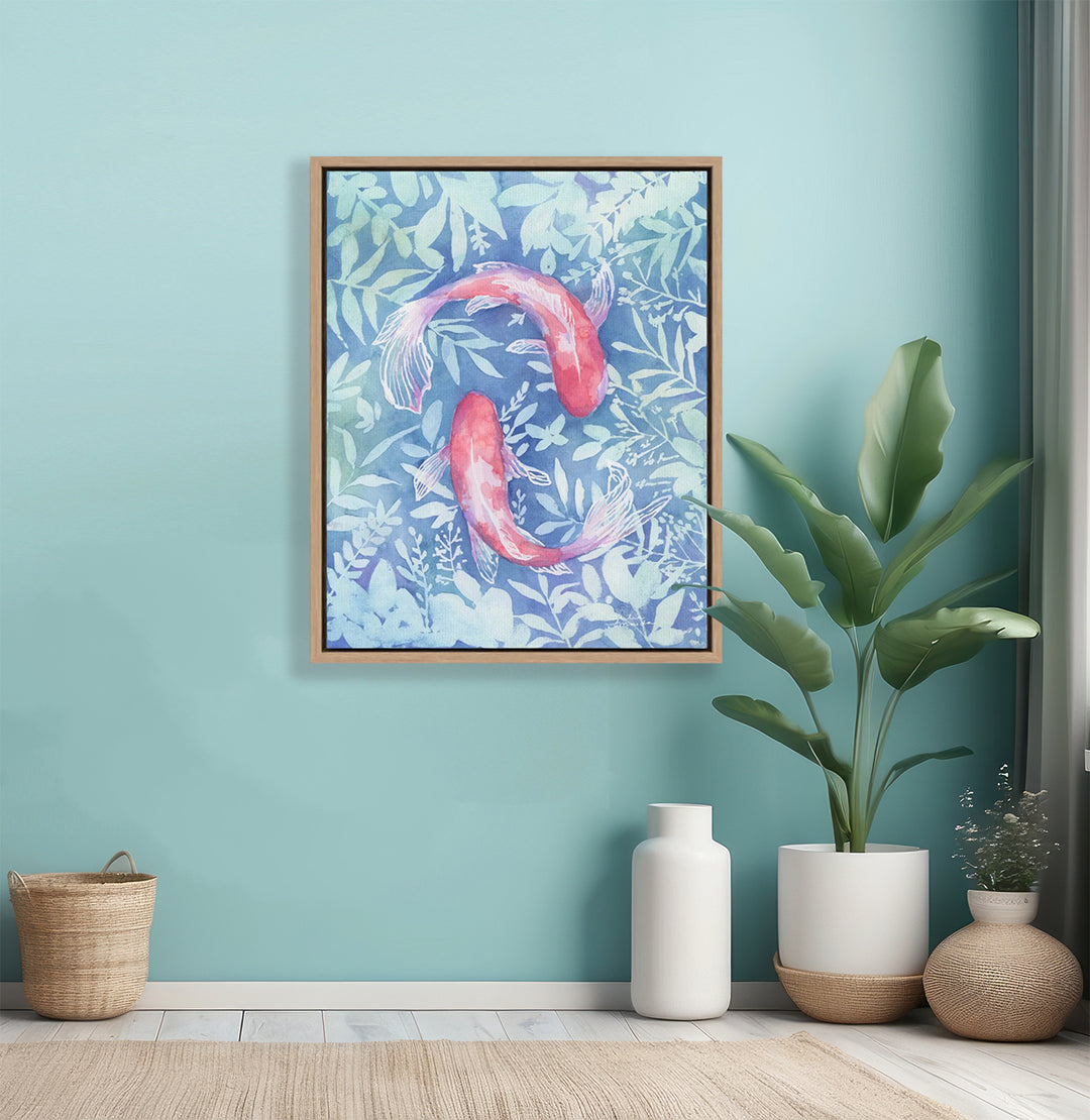 "Botanical Koi" Canvas Art Print