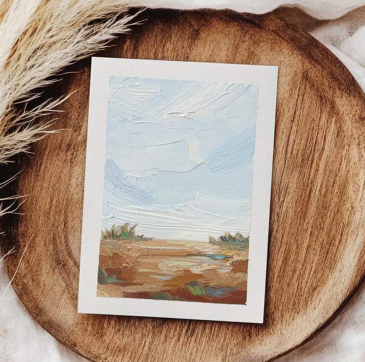 "Light on the Dunes" - 5"x7" Original Oil Painting
