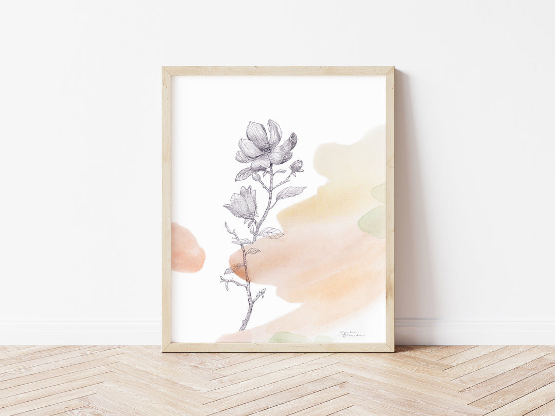 "Magnolia Bloom" - Limited Edition Paper Art Print