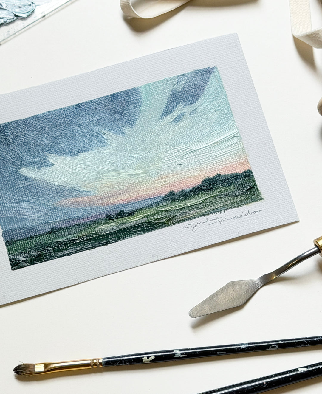 "Pasture Sunrise" - Mini Original Artwork