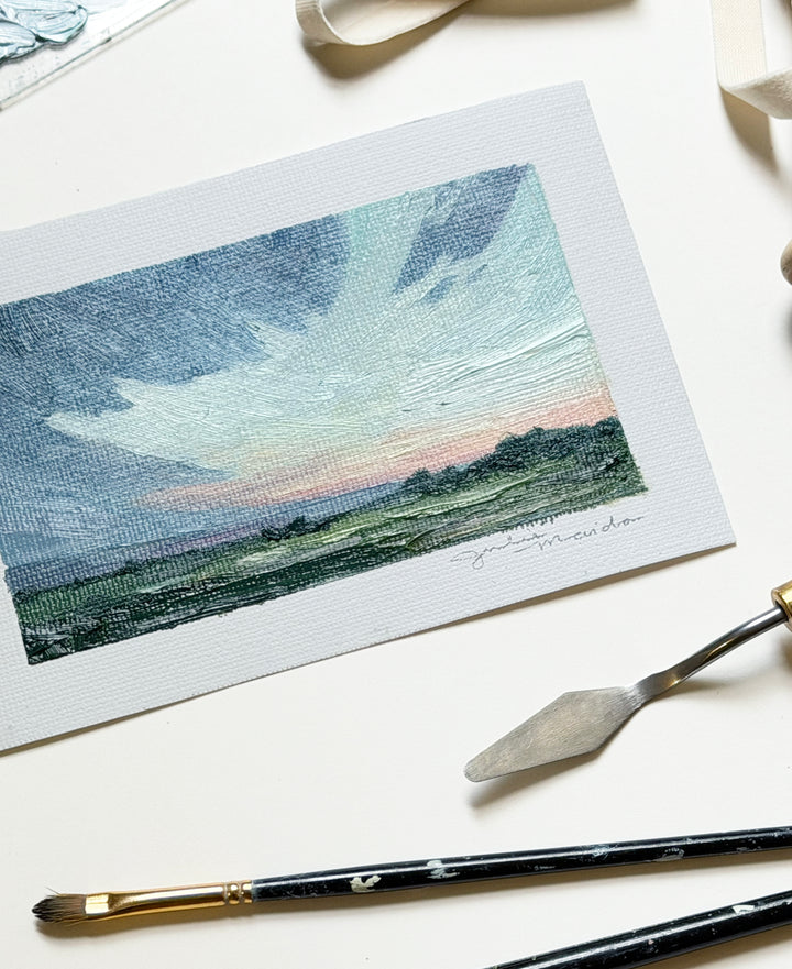 "Pasture Sunrise" - Mini Original Artwork
