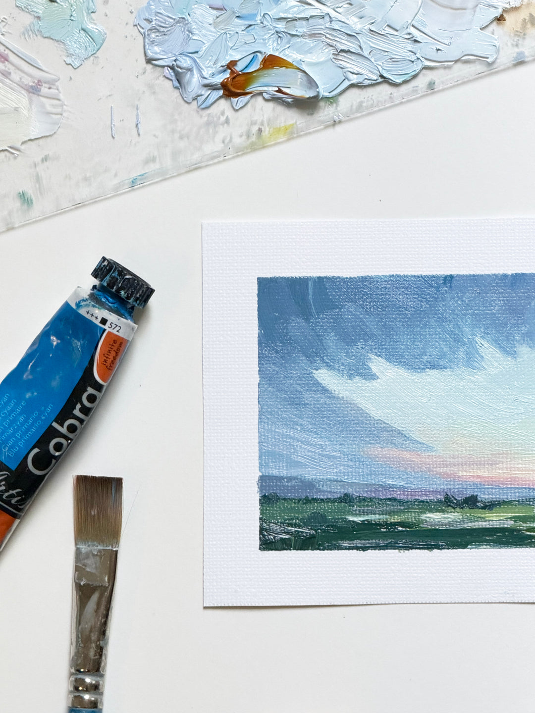 "Pasture Sunrise" - Mini Original Artwork