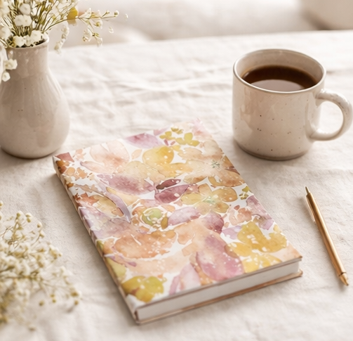 "Retro Floral" - Hardback Journal