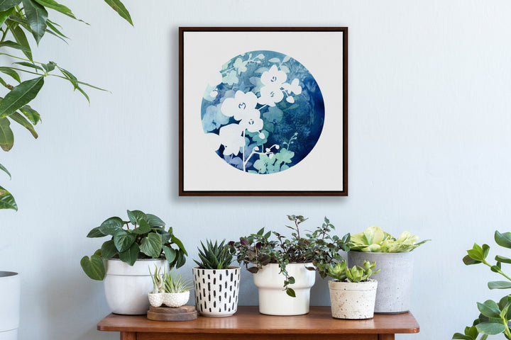 "Orchid in Bloom in Watercolor" - Giclée Canvas Art Print