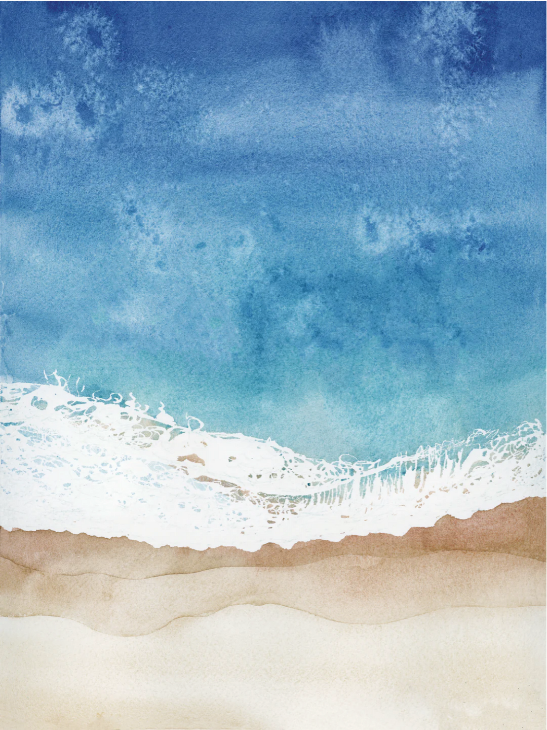 Ocean Wake - Original Art Watercolor Painting