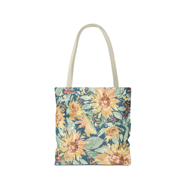 Artisan Tote Bag - "Sunflower Sunshine" in Green