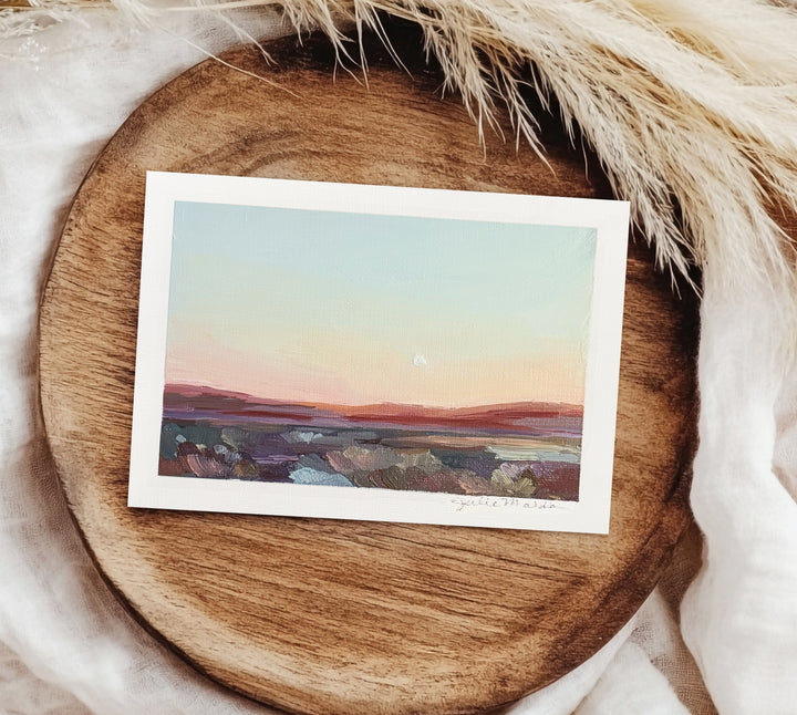 "Sedona Sunset" - 5"x7" Original Landscape Oil Painting