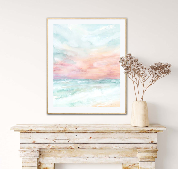 "Sky and Sea" Paper Art Print