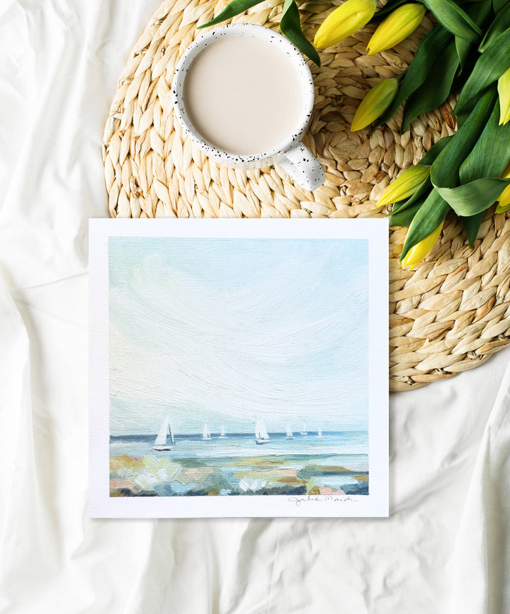 "Tidal Drift" - 6"x6" Original Oil Painting