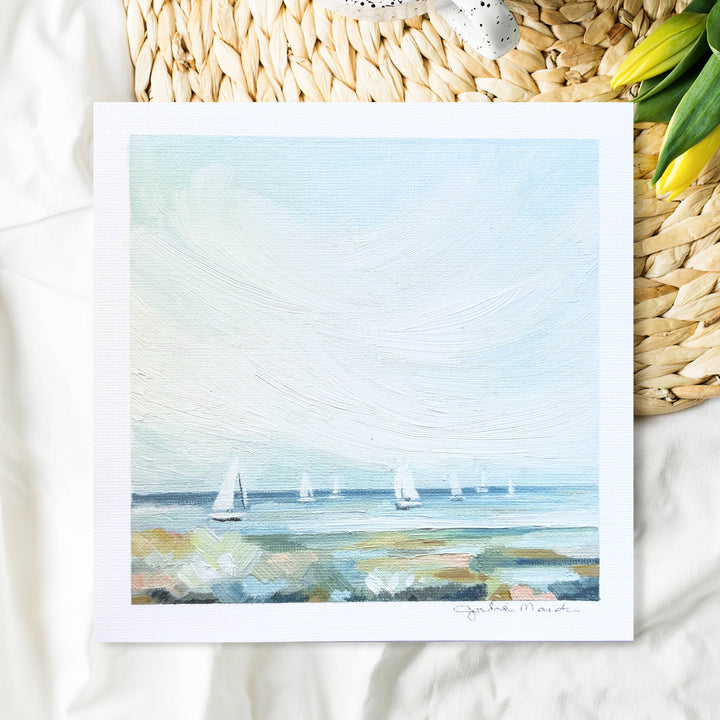 "Tidal Drift" - 6"x6" Original Oil Painting