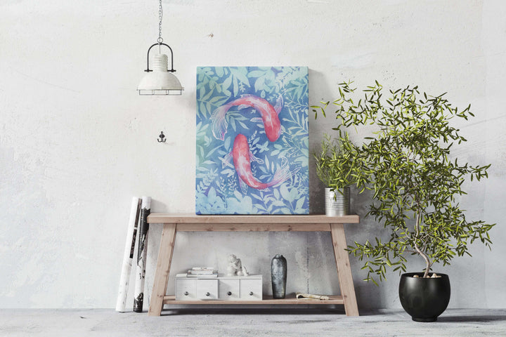 "Botanical Koi"- Luxury Canvas Fine Art Print