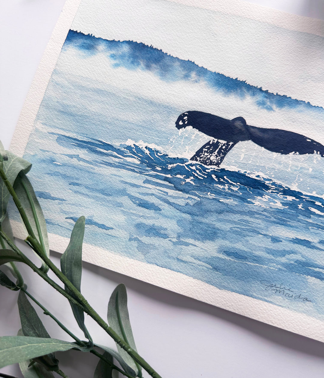 "Whale watching" - Original Watercolor Art