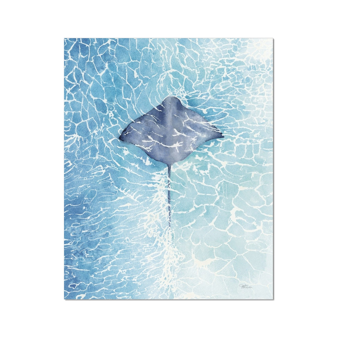 "Ray" - Original Watercolor Manta Ray Art