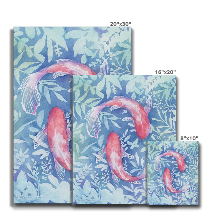 "Botanical Koi" Canvas Art Print