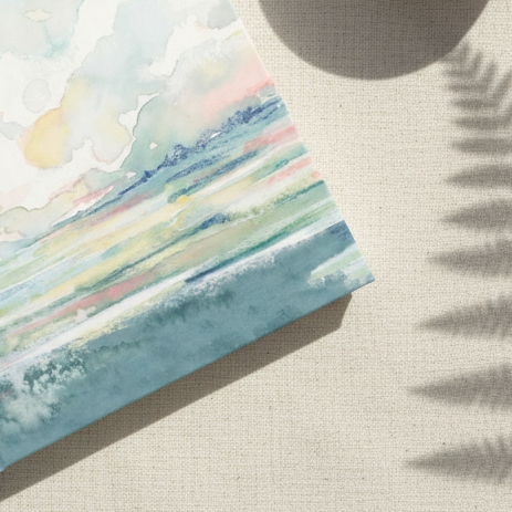 Diagonal journal with eucalyptus