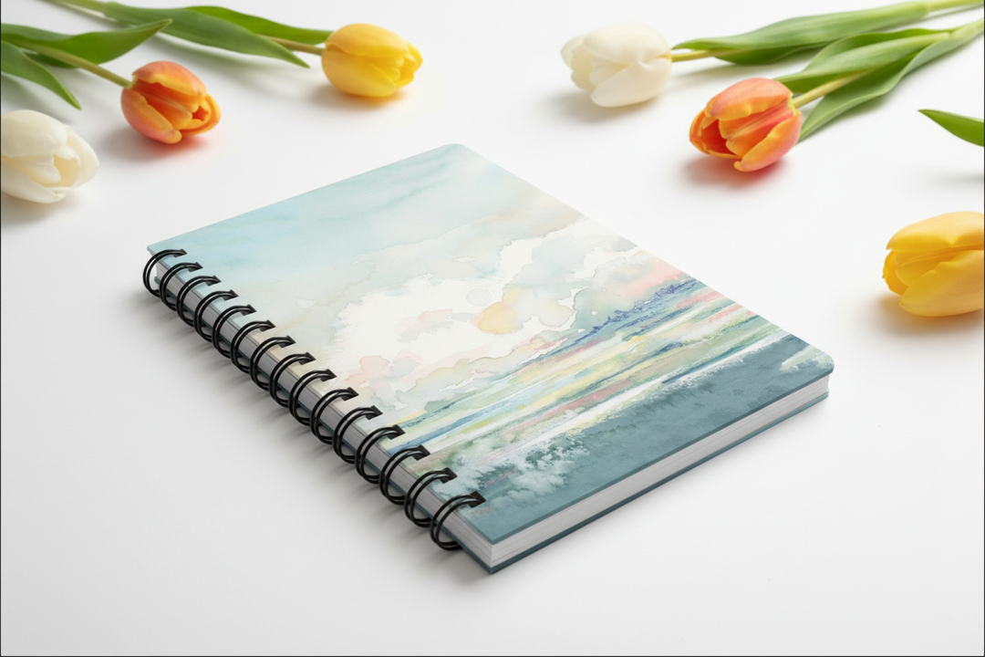 Orange Yellow White Tulips Mockup