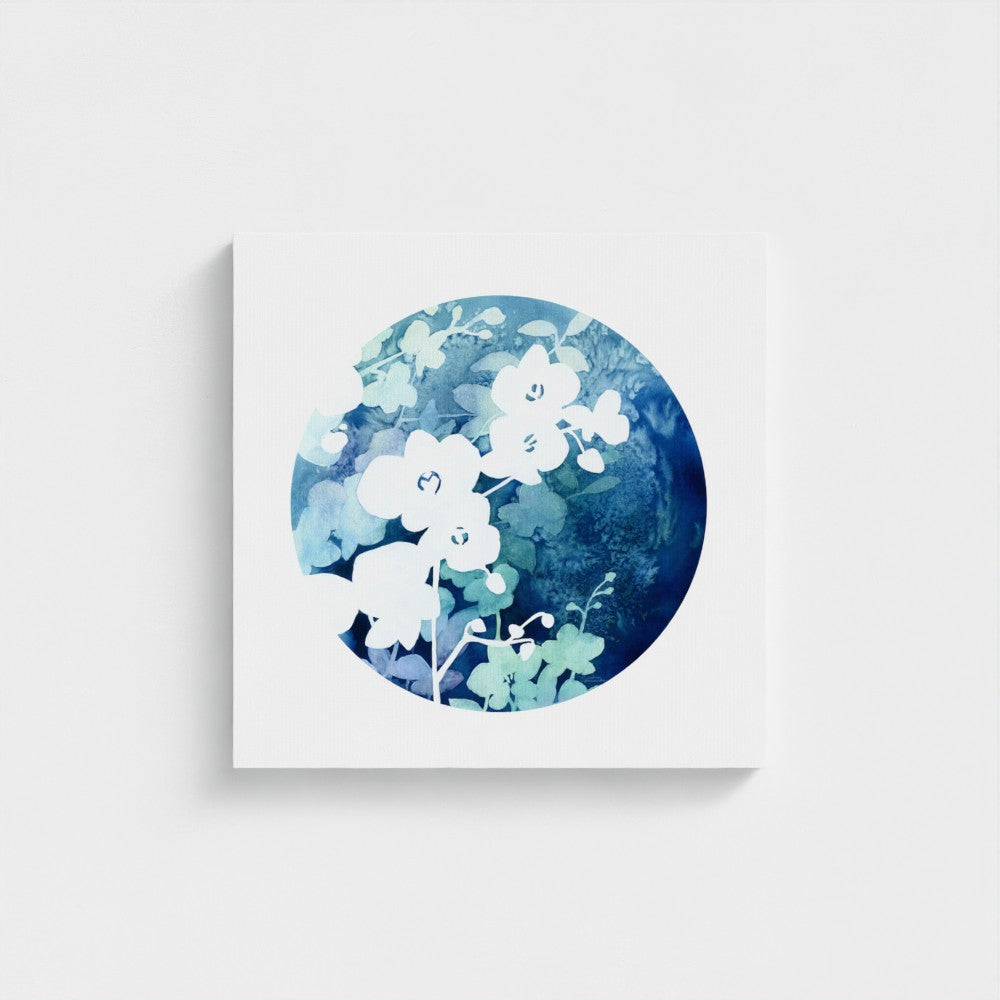 "Orchid in Bloom in Watercolor" - Giclée Canvas Art Print
