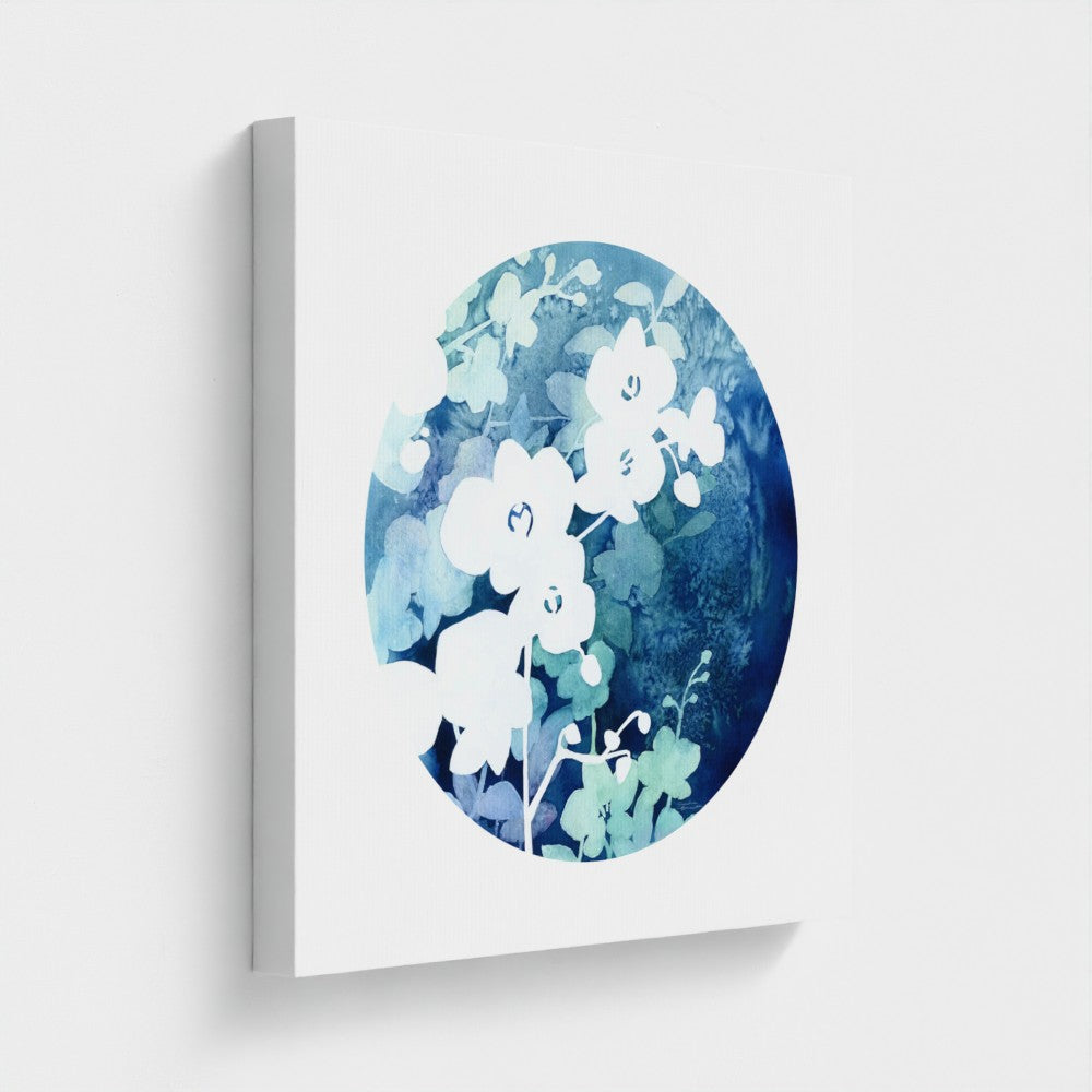"Orchid in Bloom in Watercolor" - Giclée Canvas Art Print