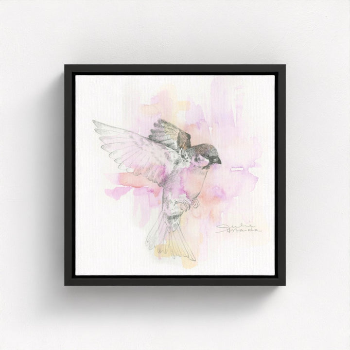 "Sparrow in Flight" - Luxury Canvas Fine Art Print
